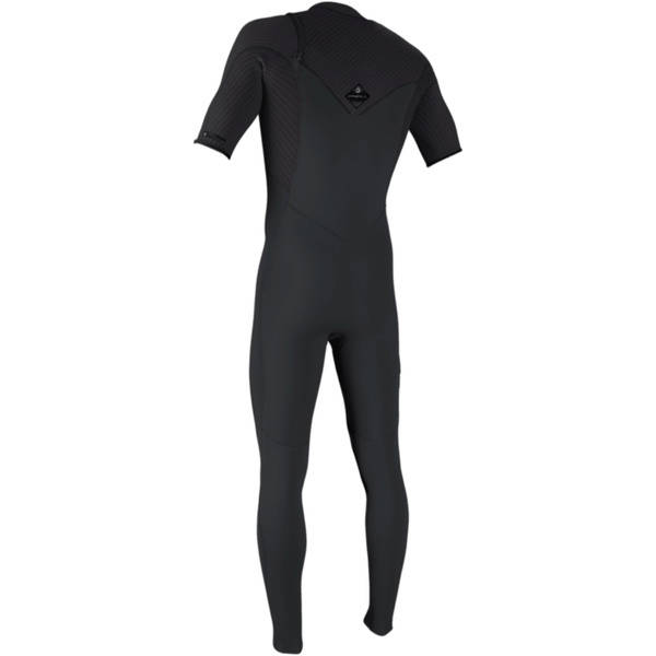 2026 O'Neill Mens Hyperfreak 2mm Chest Zip Short Sleeve Wetsuit 5497 - Tempered Steel / Graphite
